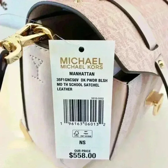 Michael Kors Purse Manhattan Satchel Crossbody bag new - Picture 8 of 11